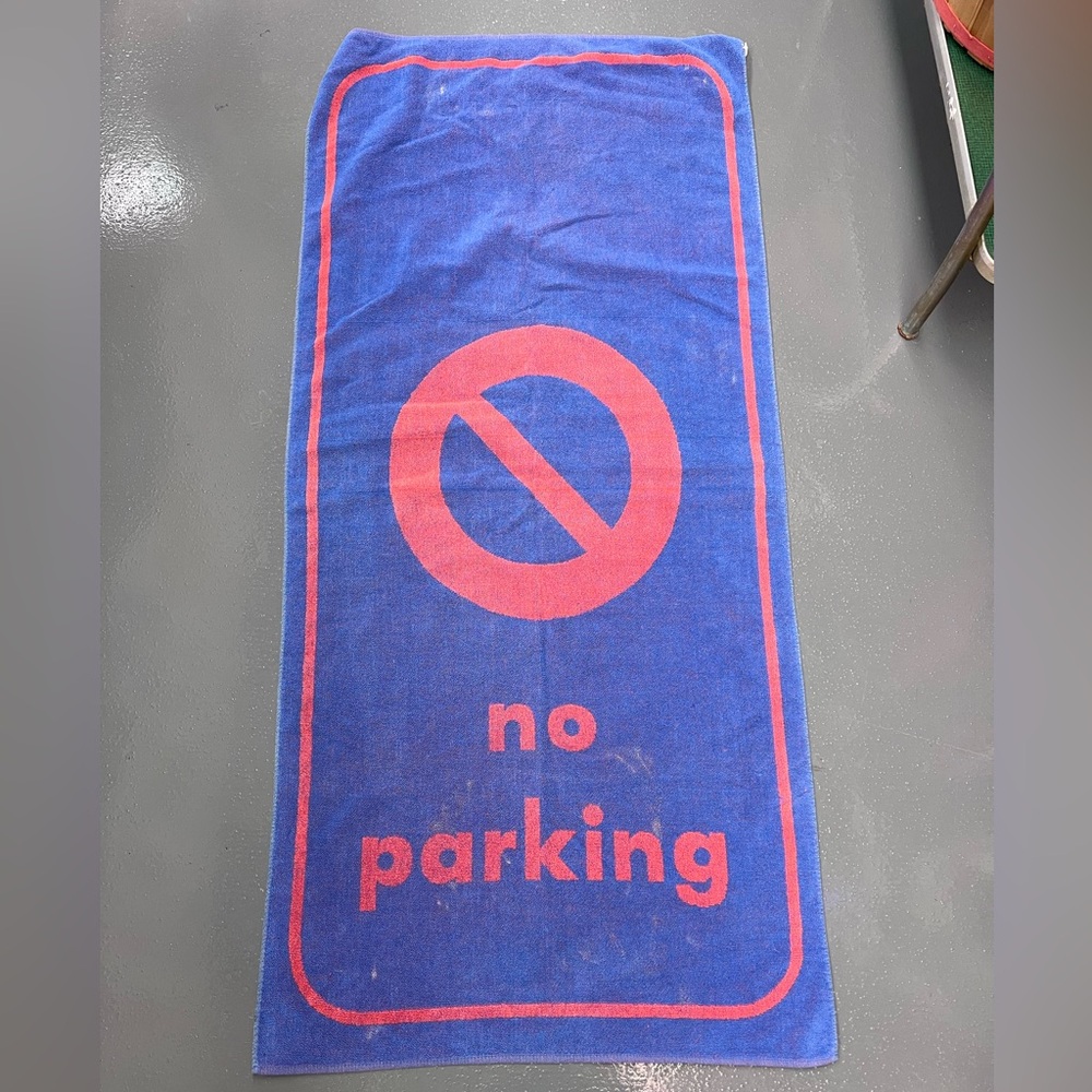 Vintage No Parking Beach Towel